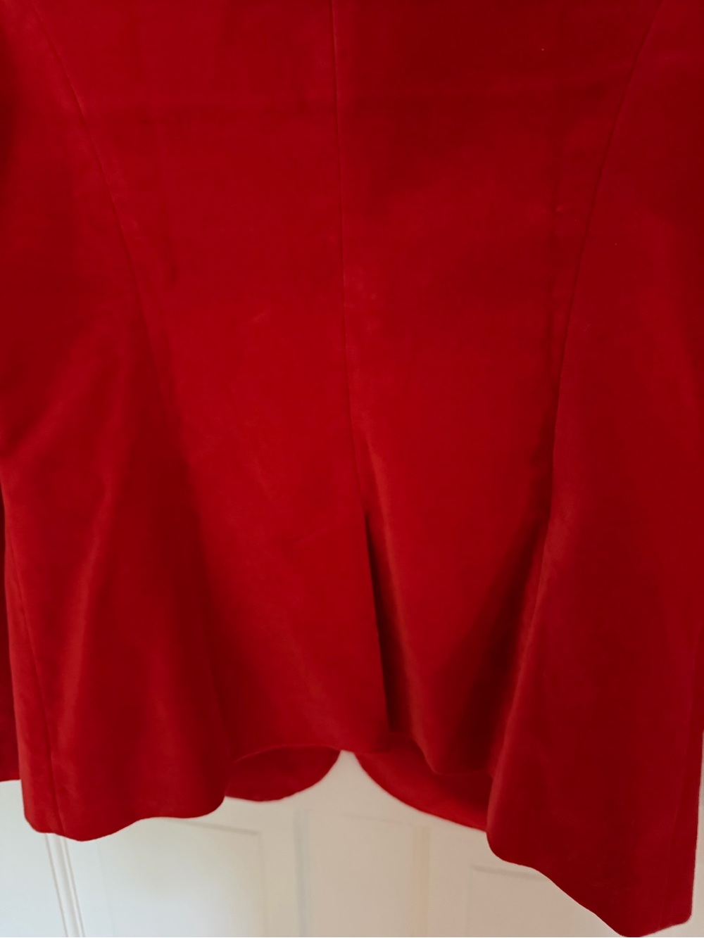 Boden Red Single-Button Velvet Blazer - Picture 4 of 8